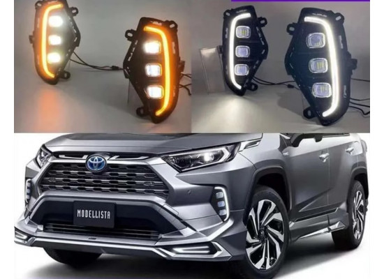 ПТФ с ДХО для Toyota RAV 4 (ХА50) 2018-2026
