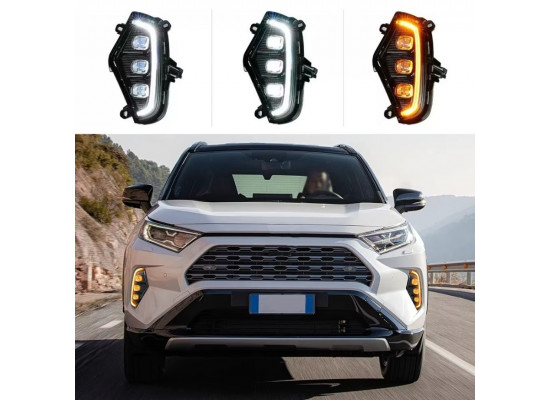 ПТФ с ДХО для Toyota RAV 4 (ХА50) 2018-2026