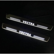 Накладки на пороги LED для Opel Vectra