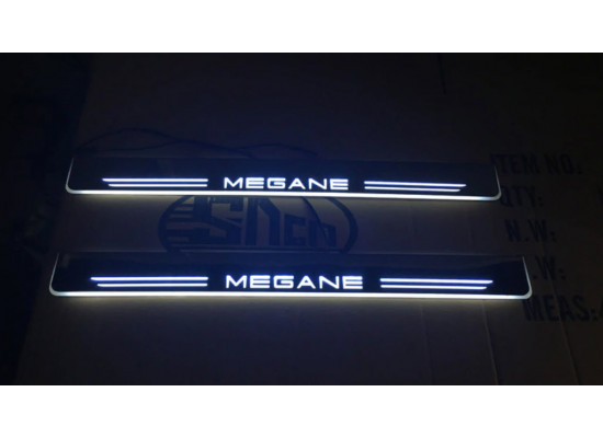 Накладки на пороги LED для Renault Megane